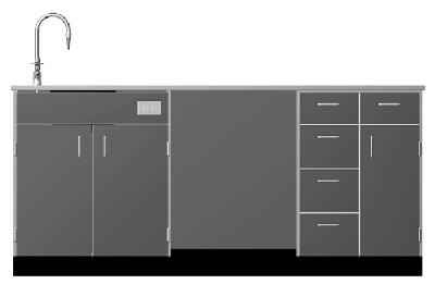 B222 D40 D2 A20 D862 Sink Base 0 8 6 0 6 0-0 L2200 Instructor s Desk Configuration Depth: 0 Kneespace Drawer File Double door sink cabinet Four drawer base cabinet Double door base cabinet with two
