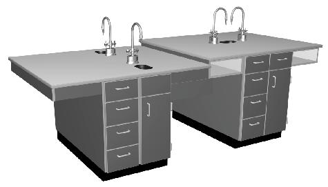 each Utility modesty panels at center 6 A0 D40 B22 Sink A0 B8940 D46 B8940 2 2 0 24 9-0 L900 Double Face Island with ADA Workstation Configuration Depth: 42 rail at kneespaces Two drawer cabinets