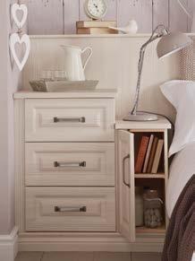 Bosworth Bosworth This bedside cupboard provides a clever alternative to drawers whilst making the