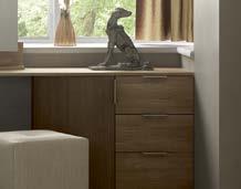 Note the Dark Pine on the bedside drawer fronts and the bowed cupboards in the dressing table. Subtle and effective.