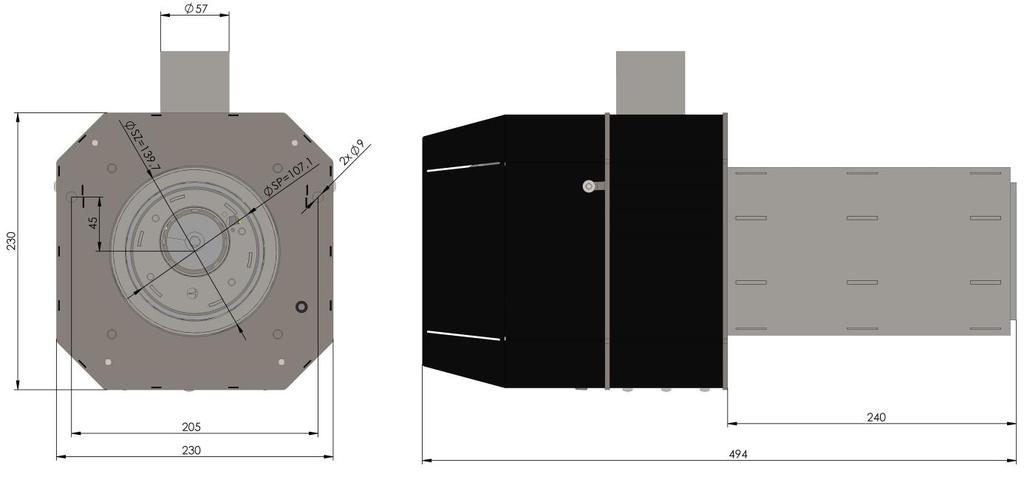 13.4. ROT-POWER 8-36 kw. Fig. 22. View of burner 8-36 kw. Fig. 23.
