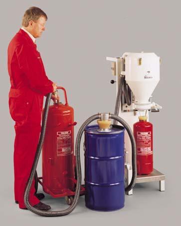 separator VA230 New filling of wheeled extinguishers with