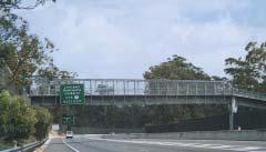 Bridge over Bexley Road. The gradient of the access ramp can be minor if the road is on a slope.