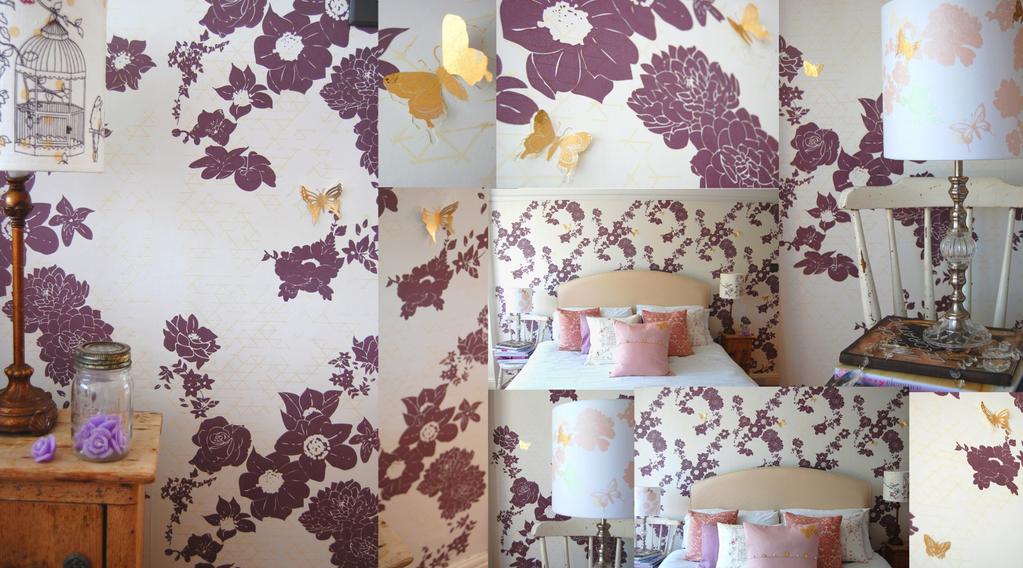 BESPOKE WALLPAPER SERVICE Additional bespoke features include; coloured overlays, metallic foils, embroidery and hand cut elements.