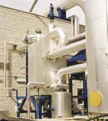AlfaVap and AlfaCond as reboiler and condenser in distillation systems Condenser Distillation column Reboiler Ethanol condenser at The Absolut Company in Sweden.