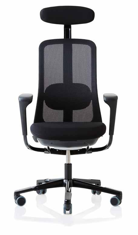 armrests as elbow support. Choose coherent black or grey back frame and mesh.