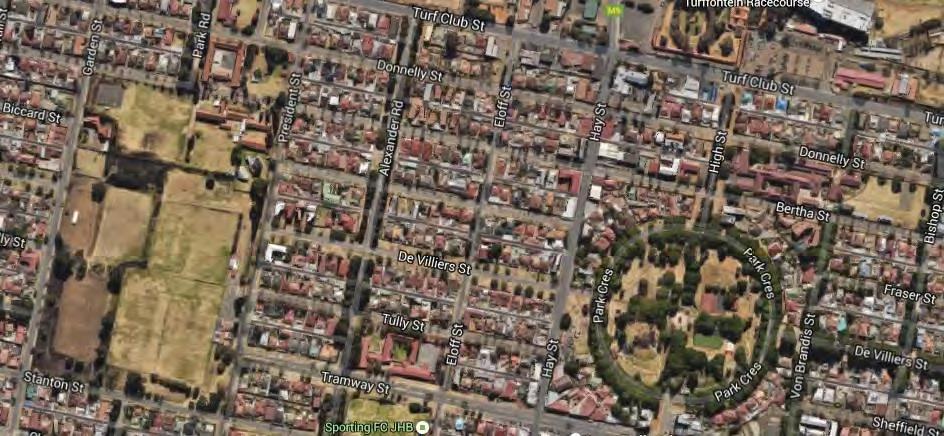 8.2. Christopherson Park Introduction Christopherson Park was established as a rectangular open space, at the same time as Rotunda Park, when the suburb of Turffontein was laid out in 1889.