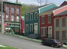 Neighborhoods usually have a common setback for the houses that varies depending on the era of the