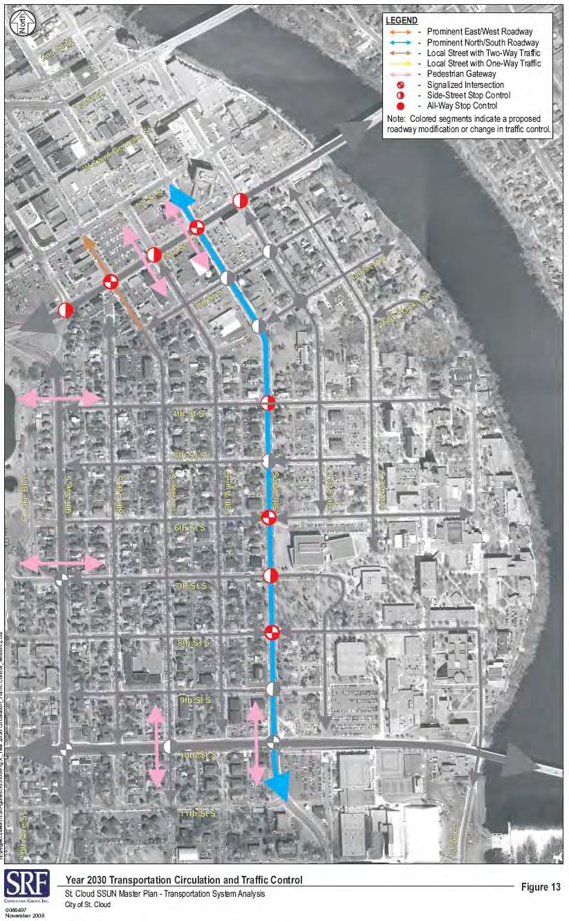 Figure 39 Year 2030 Transportation Circulation and Traffic Control South Side