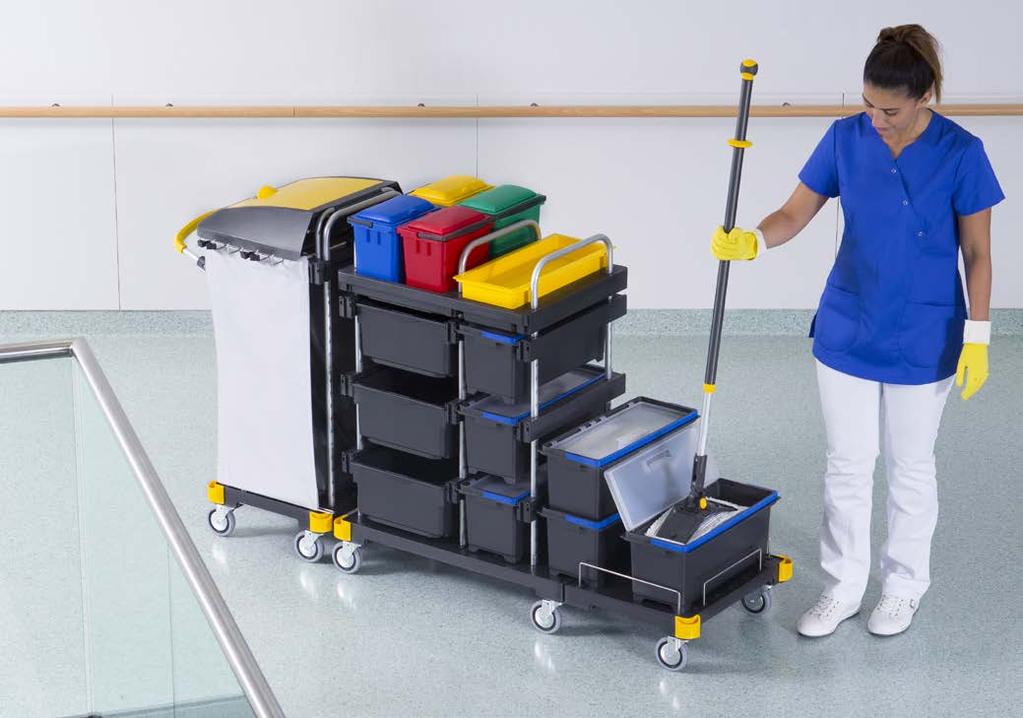 CLEANING TROLLEYS EQUIPE BOX 10 L Contactless attachment