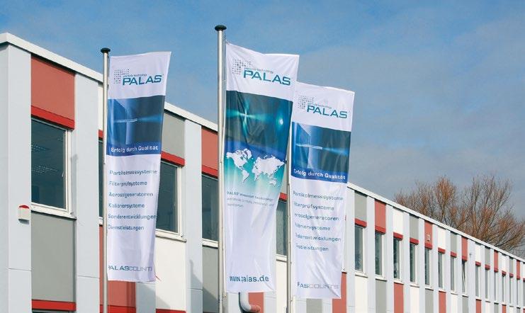 PALAS MORE THAN 30 YEARS OF EXPERTISE IN AEROSOL TECHNOLOGY With over 50 patents submitted, Palas has set the standard in aerosol and particle technology for more than 30 years.