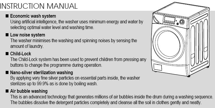 PANEL 10 WASHING PROGRAMMES 12 WASHING PROCEDURE AND SELECTION 13 GUIDE FOR OTHER USEFUL PROGRAMS 24
