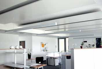 The sound-absorbing design is the perfect complement to coretempered ceilings because they significantly improve room acoustics without compromising the cooling/heating capacity of the concrete