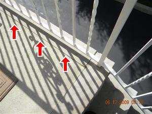 Recommend re-pointing the slabs on the landing to prevent continued accelerated damage to the steps. 1.