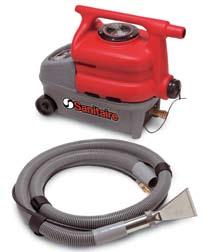 48 c Sanitaire Model S6070 Spot leaner Perfect for touch-up cleaning of carpets, furniture, stairs and hardto-reach areas. Powerful two-stage motor with 84" of water lift. 55 psi pump and 1.