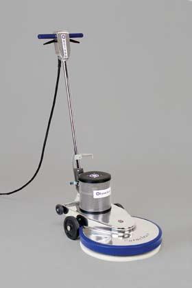 44 b Model PS2000 Front mounted caster to adjust pad pressure; handle mounted light to indicate when pad pressure is too heavy. 17 amp motor. 2000 rpm brush speed. Shpg. wt. 94 lbs.