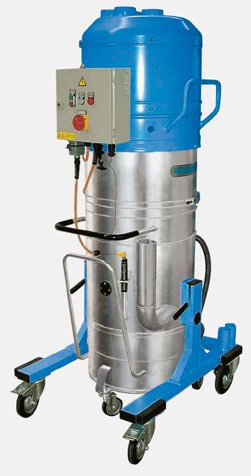 997% degree of separation Low-dust emptying via removable waste container with PE bag FEATURES Control cabinet for motor, shaker and filling level sensor, as well as remote control via machine