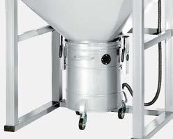 discharge systems such as rotary feeder, dual-chamber discharge, Big Bag, etc.