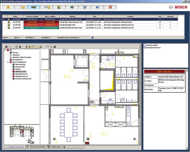 This package extends the standard alarm handling of yor BIS system with the capability of displaying action plans and location maps as well as the graphical navigation and the alarm-dependent