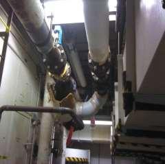 FIGURE 9- This chilled water piping was torn apart because the staff thought there was a leak.