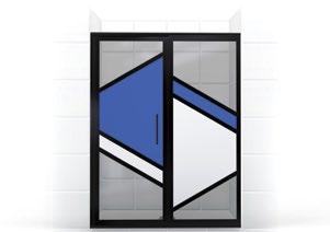 GRIDSCAPE 4 Paradigm Edition Large geometric sections divide both the swing and panel of the Paradigm, creating beautiful offset mirror images