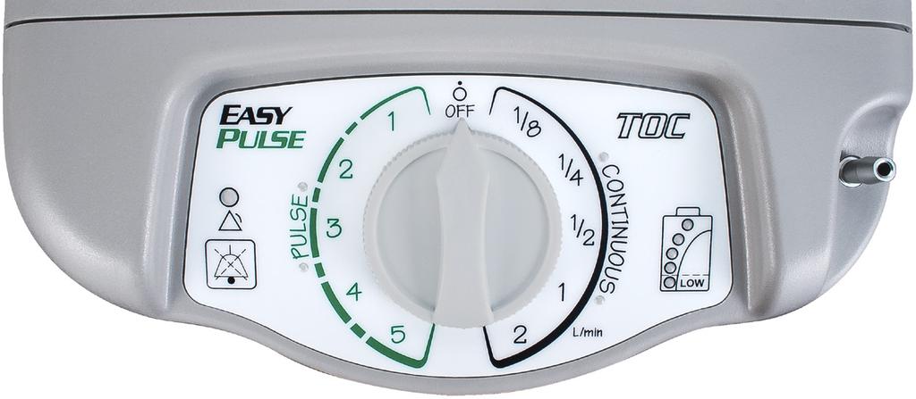 EasyPulse TOC User Interface 5 4 6 8 1 7 3 2 Item 1 Oxygen Outlet Fitting Description/Function Oxygen Outlet Connector for Patient Cannula 2 Battery Indicator Shows state of battery charge (See