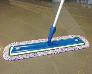 The largest pads 80 and 100 cm long have an additional foam lining to guarantee the mop contact with irregular surfaces.
