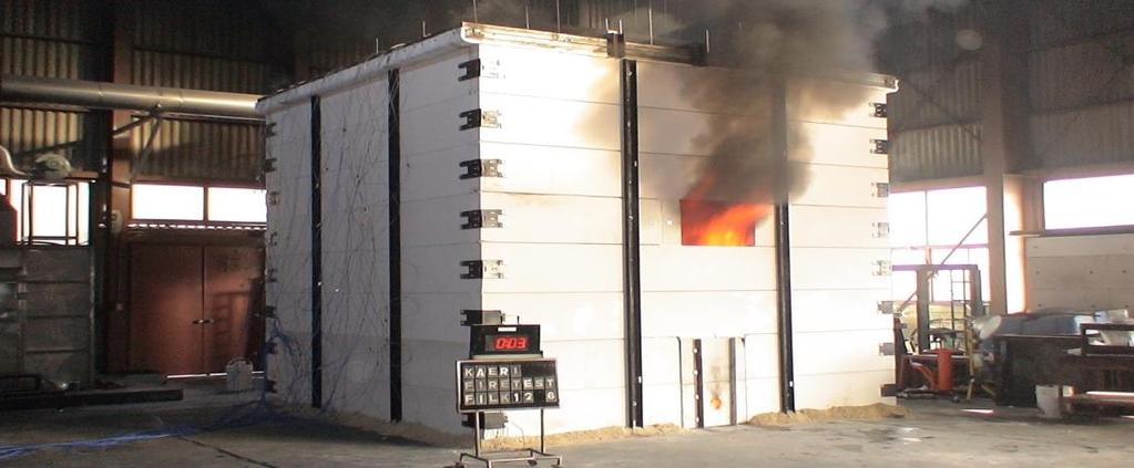 2.3 Compartment Fire Test The compartment fire tests were performed by using kerosene and aviation fuel as the fire source under a compartment condition in order to evaluate the flame temperature in