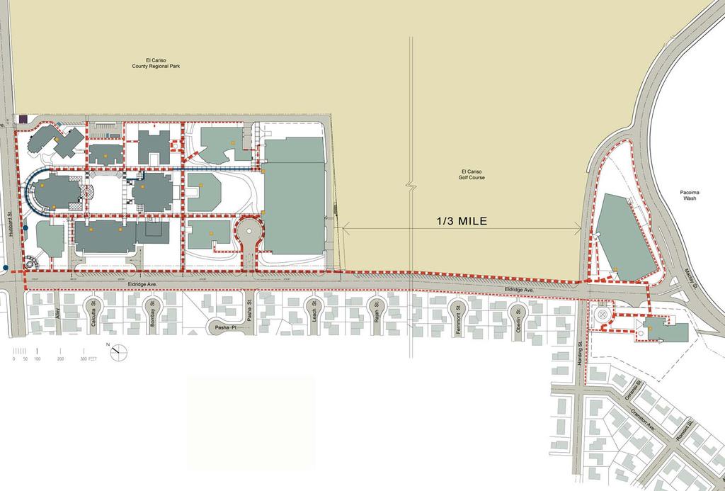Quality Learning Along the Arroyo ADA Compliance MASTER PLAN DIAGRAMS Facilities, at the main campus and at the extended campus, define paths of travel for persons with impaired sight.
