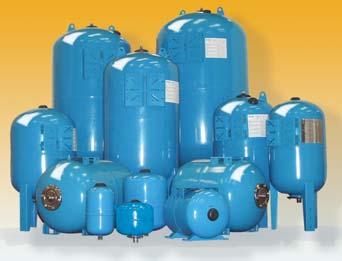Vessels, motors and accessories Pressure vessels horizontal and vertical diaphragm Sizes to