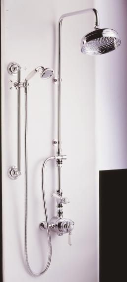 Grandé THERMOSTATIC For supreme luxury, the mighty Grandé thermostatic shower features an overhead fixed shower rose combined with a push diverter to interchange between the traditional slide rail