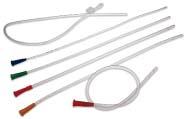 Emergency Systems STERILE SUCTION CATHETER Transparent suction catheters, with silicone, two lateral holes, disposable in sterile package with coloured connector. Length about 40 cm.