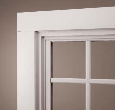 An optional Flat Casing surround simulates the look of a traditional