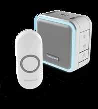 DC515N Wireless portable doorbell with halo light, sleep mode and push button White Compact design Up to 150m wireless range