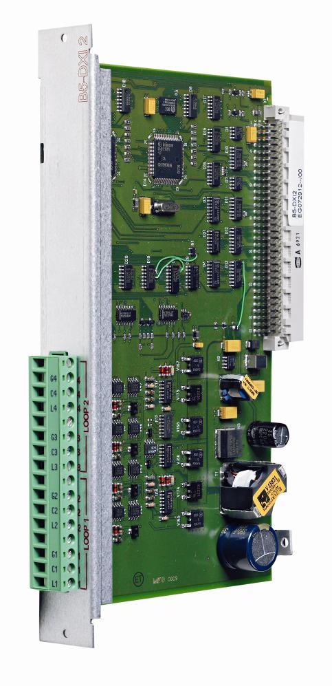 Design and function Design and function The B5-DXI SecuriLine extended board is used for power supply and evaluation of two ring circuits with the associated detectors and modules of the SecuriLine