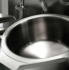 Water flow in l/min electrolux Boiling pans 5 Easy to clean Rounded corners and smooth surfaces to avoid having dirt traps on the edges of the cooking well The external panel and the cooking well are