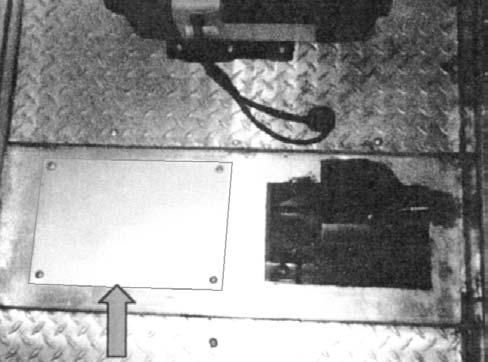 A cover plate made from floor metal will be required to cover the holes left from the removal of the Hot Foot heat exchanger. See figure 3. Fig. 3 2.3 Preparing Heater for Installation 1.