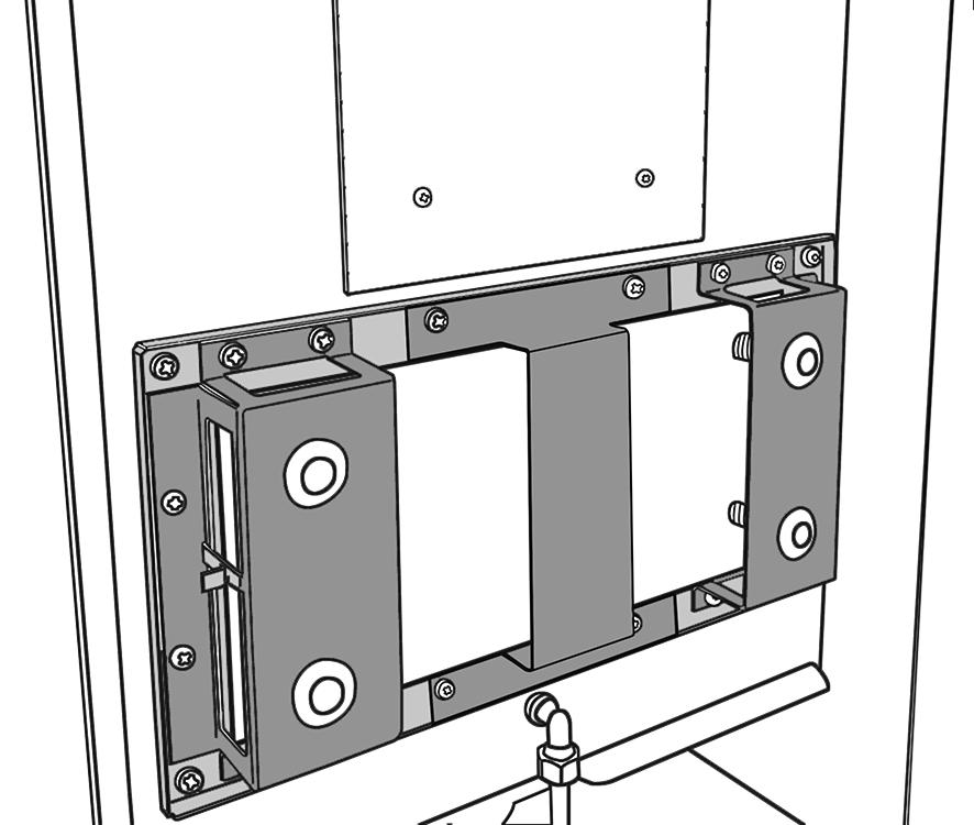 1 It is possible to change the gasket on the explosion relief panel. Rear Explosion Relief 13.3 Replace the glass and gasket, ensuring that the printed side is facing outwards. 14.