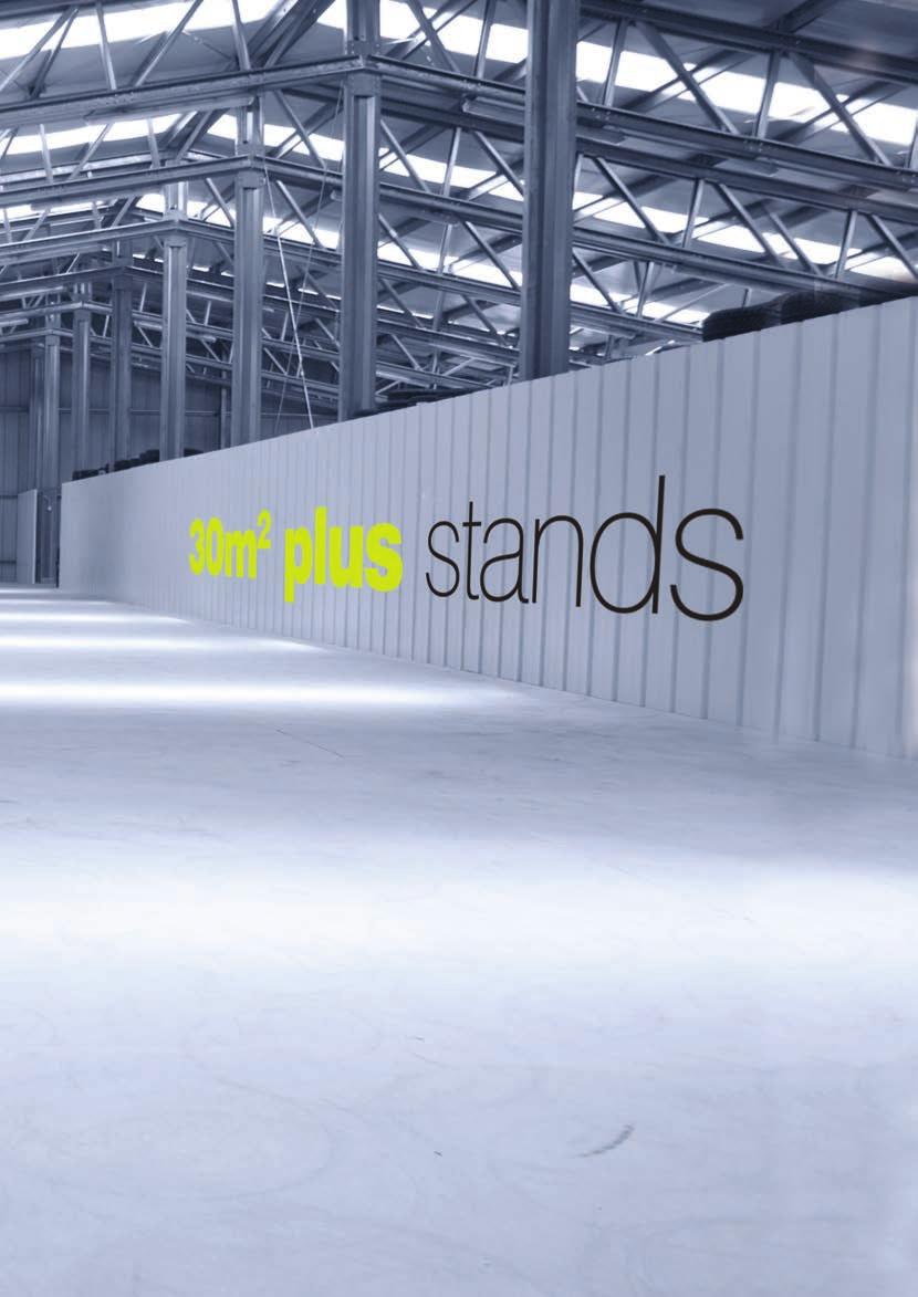 30m 2 plus Stands Standard configurations from 30m 2 plus Packed in bags or
