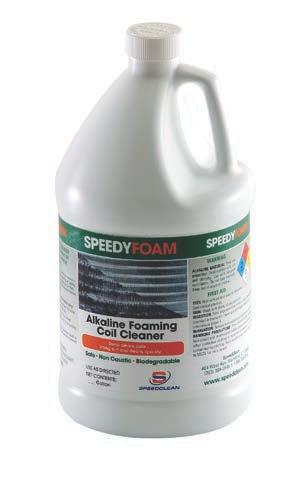 Chemicals SpeedyFoam Deep Cleans Coils Quickly Foaming, non-acid, non-fuming, and water soluble.