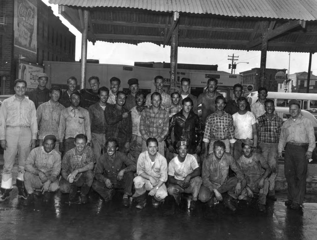 This training class started in November 1956 and competed their training early in 1957. From left to right, front row, C. J. Maxwell, D.A.