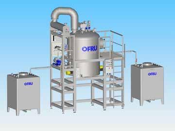 A high speed vacuum pump transfers the dirty solvent to the evaporator and guarantees a continuous 24 hour operation.