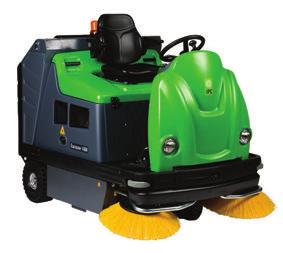 Cleans 68,000 square feet/hour 48 cleaning path Climbs to 20% incline 3 programmable cleaning modes Patented self-leveling system Patented NDC (No Debris in Curve) Automatic main brush lift in