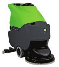 24 & 28 cleaning path Traction Drive 19 gallon solution, 20 gallon recovery On-board charger Scrubbing widths: 20, 24 and 28 Brush and traction drive Superior balance and maneuverability Now includes