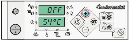 Starting display and sanitary water temperature Switching on the control unit By switching on the control unit via the main switch, the control is in OFF mode, i.e. the burner does not operate.