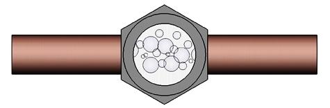 Figure 33. Many Bubbles-Inline Sight Glass 6. When suction pressure reaches 120 psig, observe the INLINE sight glass.