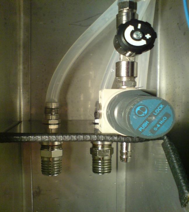 2. Installation The C-10 Probetester is designed to be mounted onto a wall by two bolts. The equipment weighs 40 kg so make sure to use the appropriate bolts. Use stoppers if needed.