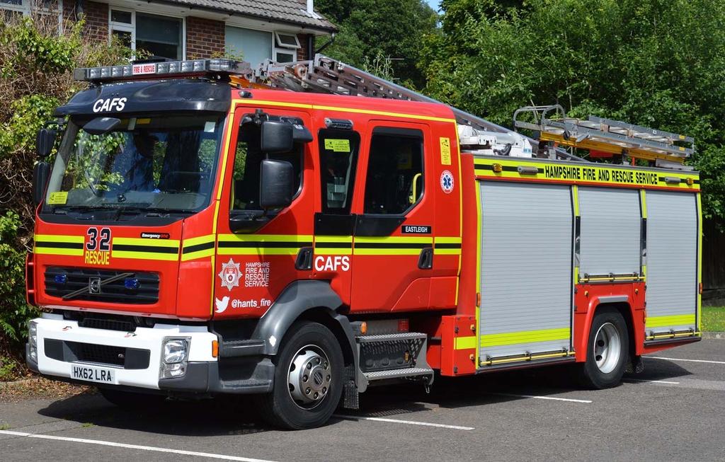 The standard Rescue Pump of which Hampshire currently have 17 is based upon the Volvo FL260 chassis