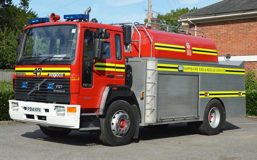 8000 litres of water based upon either the Volvo FS7 or FL618 chassis with bodywork by