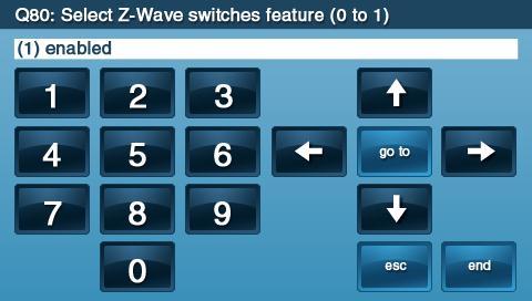 HOME SERVICES PROGRAMMING Q80 SELECT Z-WAVE SWITCH CONTROL